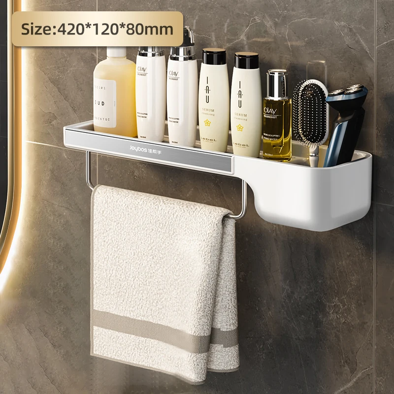 KOKSRY Organizador de ducha montado en la pared, estante de ducha para  ducha interior, organizador de ducha sin taladrar con soporte para jabón  para