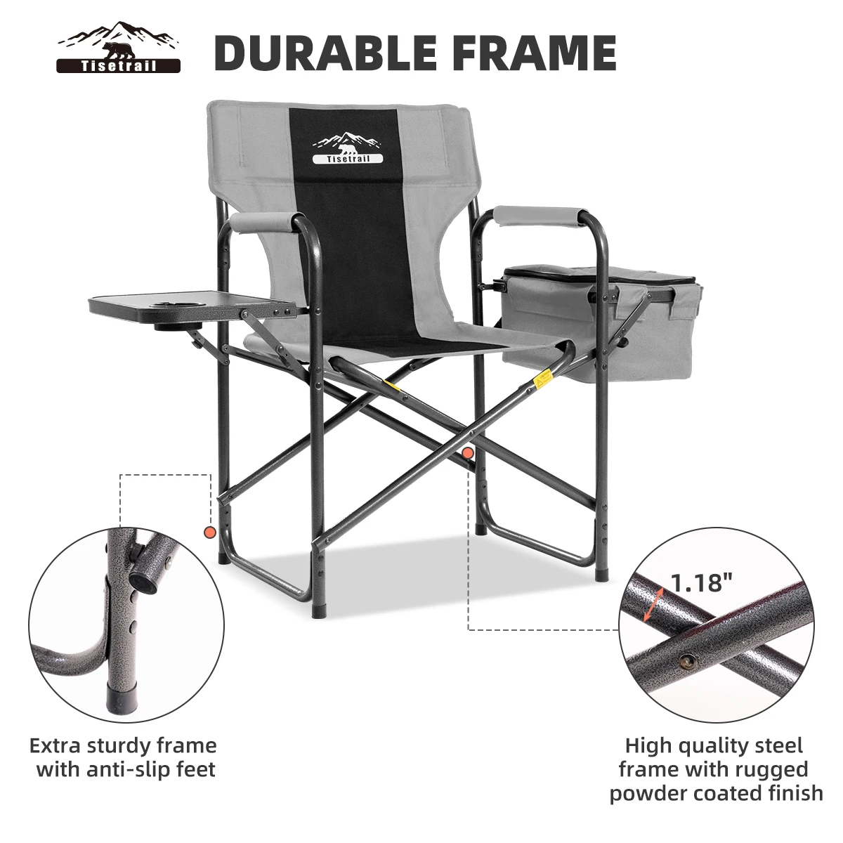 Tisetrail Director Camping Chair with Cooler Bag 4