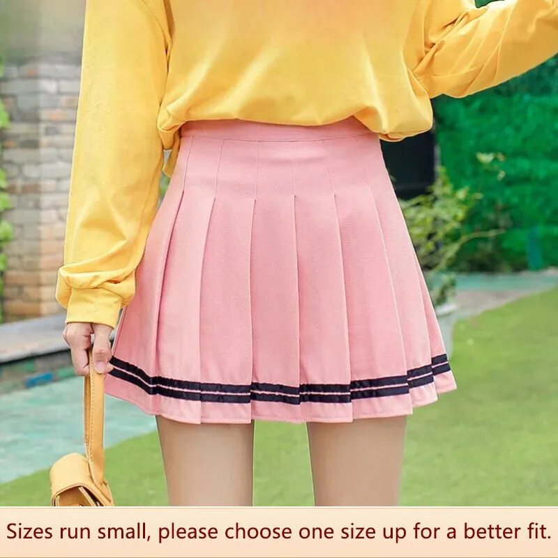 100-Kruis-Korte-Rok-Hoge-Taille-Losse-Student-A-Rok-Herfst-Winter-Anti ...