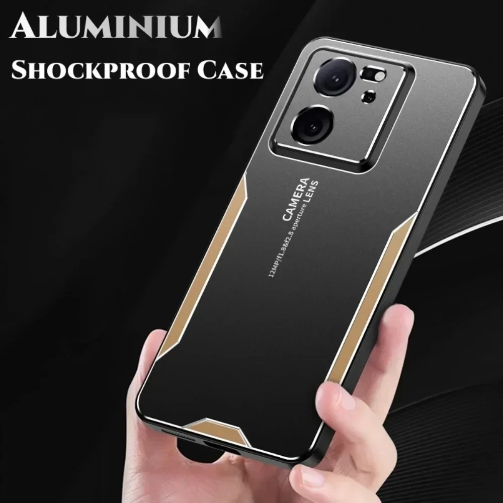 Luxury Laser-Carved Shockproof Metal Back Cover in Aluminum Alloy