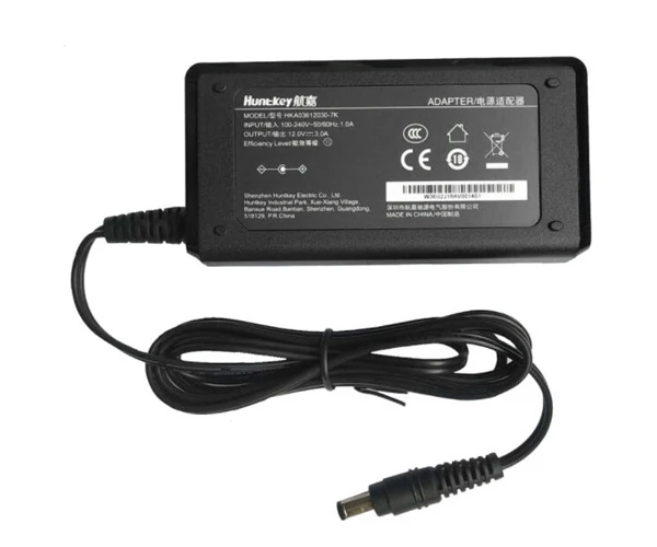 

Huntkey HKA03612030-7K, 12V 3A, Barrel 5.5/2.5mm, IEC C14, Laptop Power Adapter