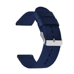 Nylon Quick Release Soft Watch Strap - Multiple Sizes Available - 24mm (Royal blue)
