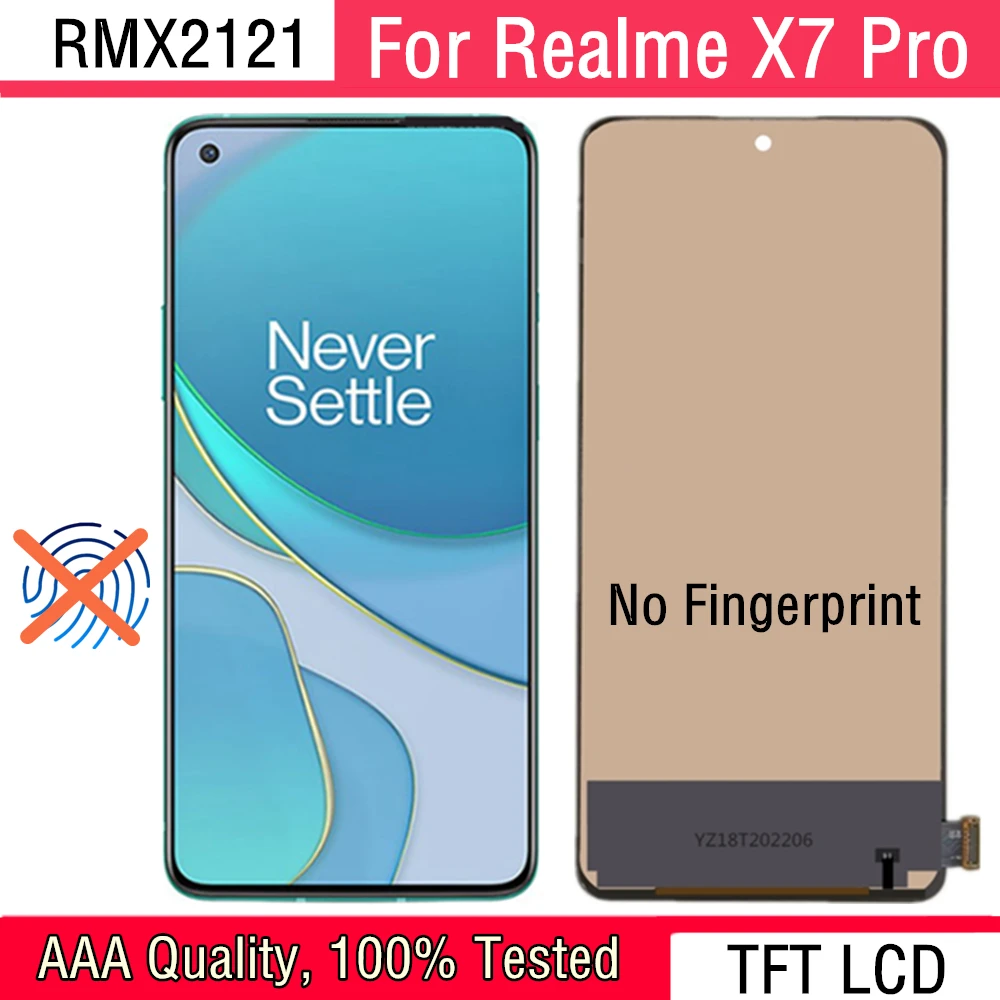 

6.55" TFT LCD For Realme X7 Pro LCD Display Touch Screen Digitizer Replacement For Realme7 Pro RMX2121, RMX2111 LCD