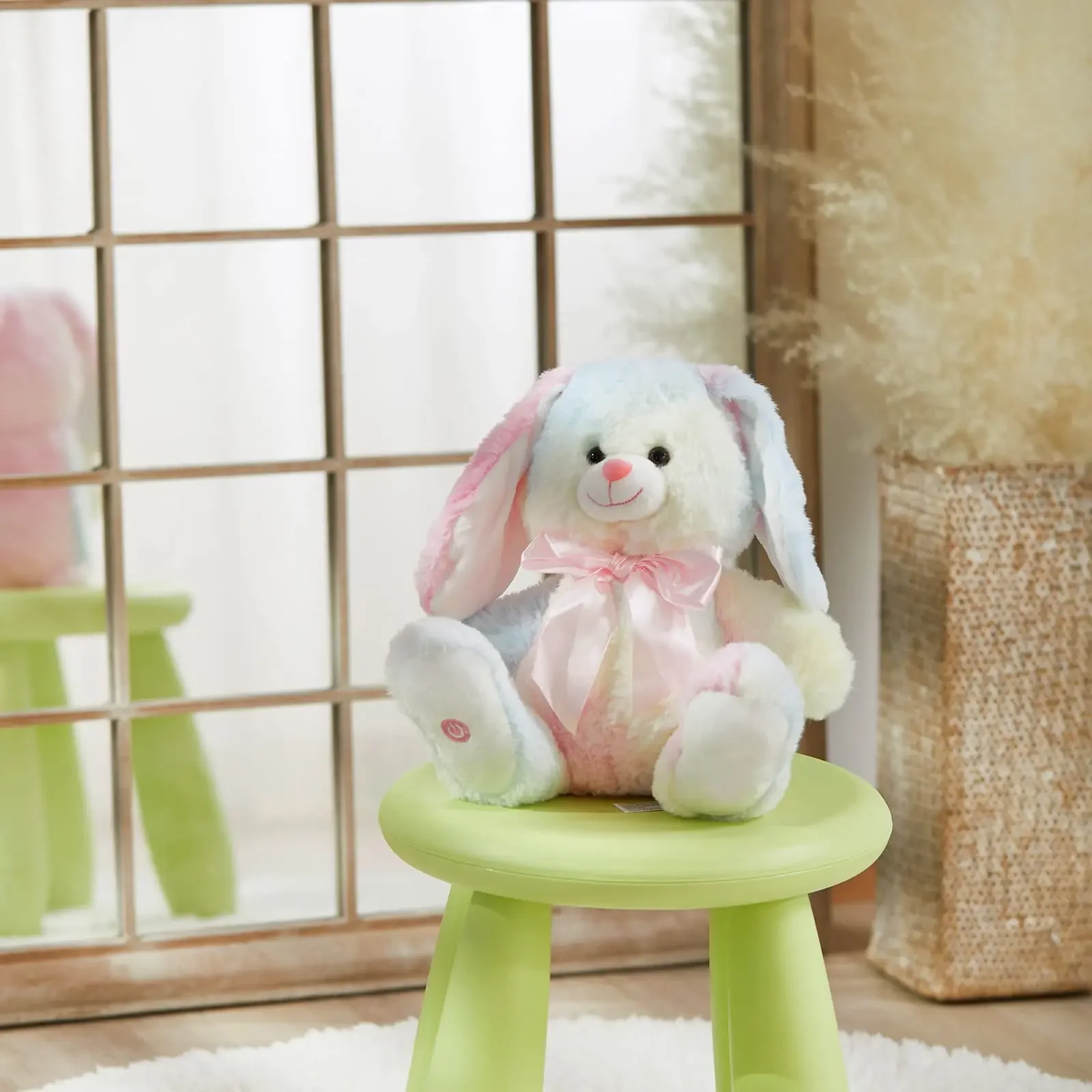 Plush Toy 27cm Musical LED Light Plush Toys Cute Kawaii Pillows Luminous Stuffed Animals Toy Doll Soft for Girls Children Decor Home