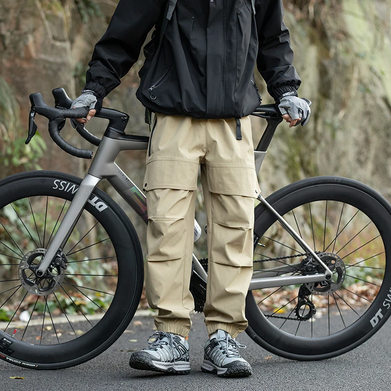 Outdoor work clothes, men's and women's casual pants, waterproof hiking and jogging, suitable for rock climbing and cycling 4