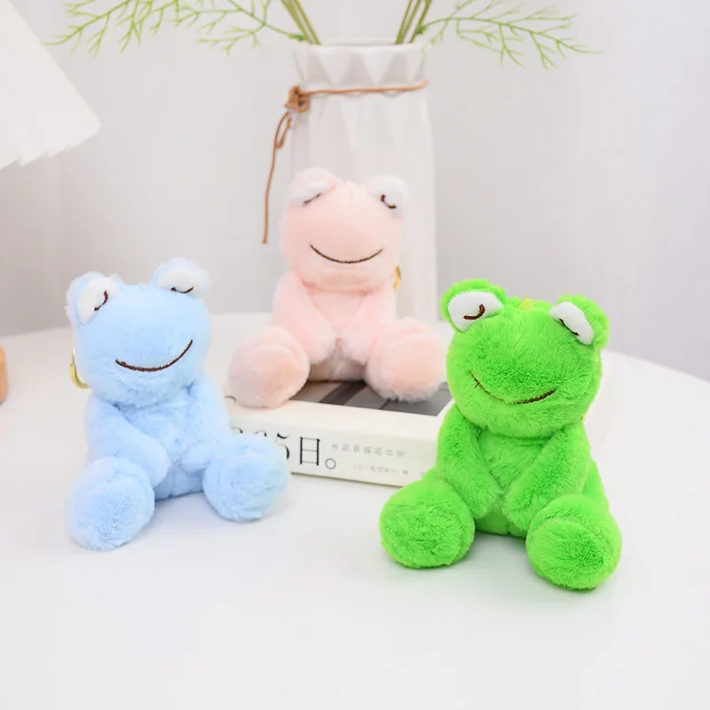 

Cartoon Kawaii Big-eyed Frog Plush Doll Keychain Pendant Creative Fashion Cute Big-eyed Frog Backpack Pendant Kids Birthday Gift