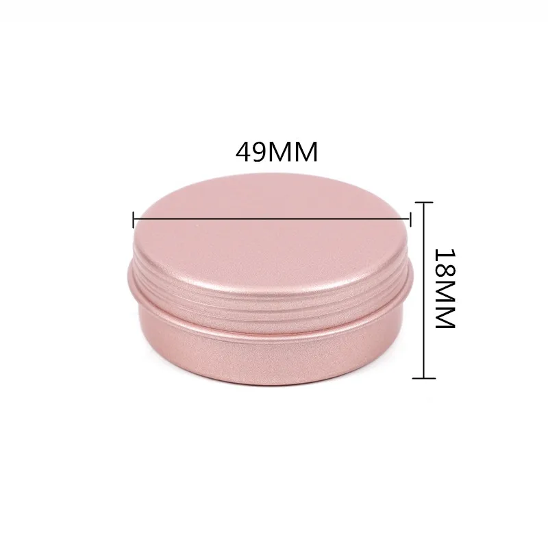 

Wholesale New 20g Aluminum Tins Cosmetic Refillable Rose Gold Aluminum Pots Res-Q Ointment/Handmade/Soap Threaded Aluminum Box