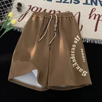 M-5XL hommes Shorts pantalons courts décontractés surdimensionné Shorts de plage rétro lettres imprimer Shorts de sport cinq Points Shorts vêtements pour hommes 3