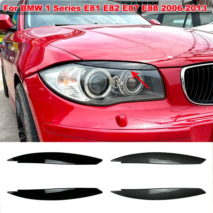 

Для BMW 1 серия E81 E82 E87 E88 2006-2013 наклейка на передние фары веки для бровей Накладка для украшения век автомобильные аксессуары