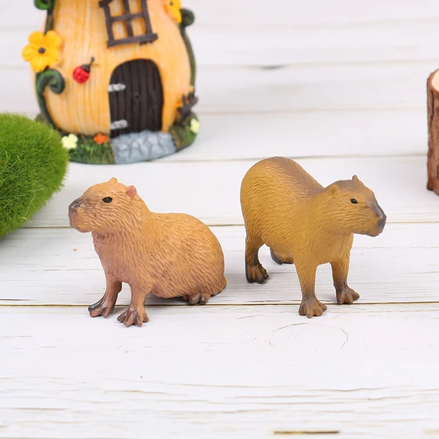 Modello di animali scultura in miniatura di capibara per regalo di  compleanno giocattolo per feste bambini - AliExpress