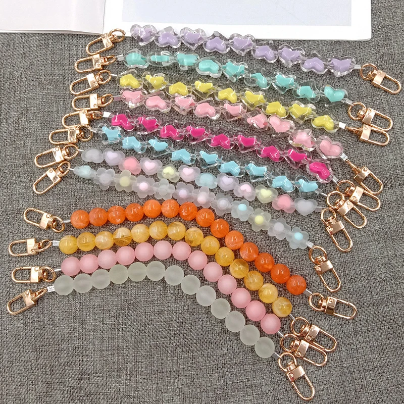 

Fashion Candy Color Acrylic Chain Buckles Replaceable Shoulder Strap Extension Extended Short Chain For Bag DIY Accessories