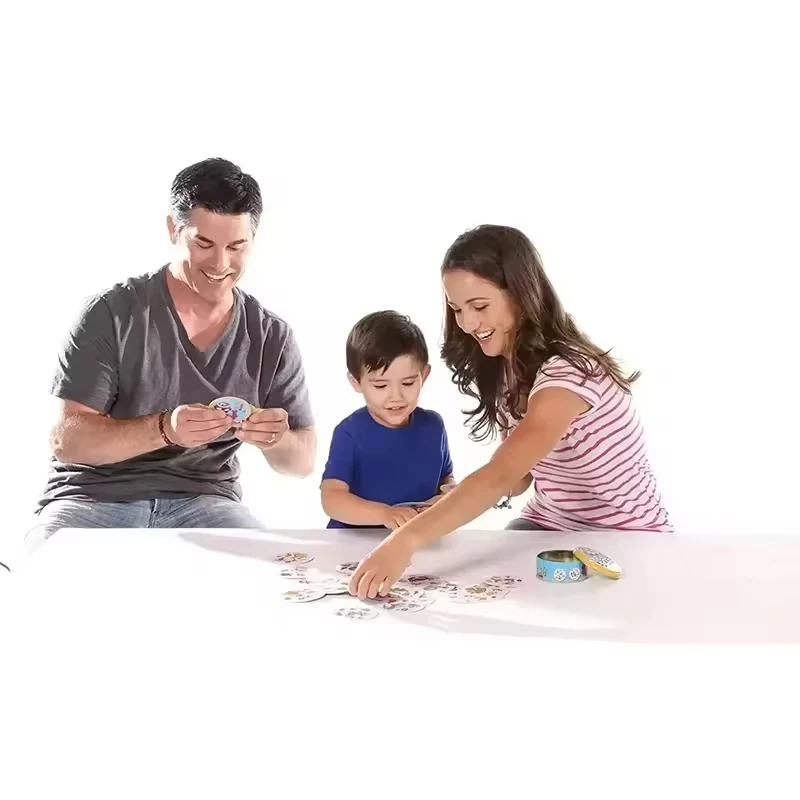Gioco da Tavolo in Scatola di Metallo, Gioco di Carte Divertente per Famiglie, Animali, Bambini, Gioco da Tavolo per Vacanze e Campeggio - immagine 4