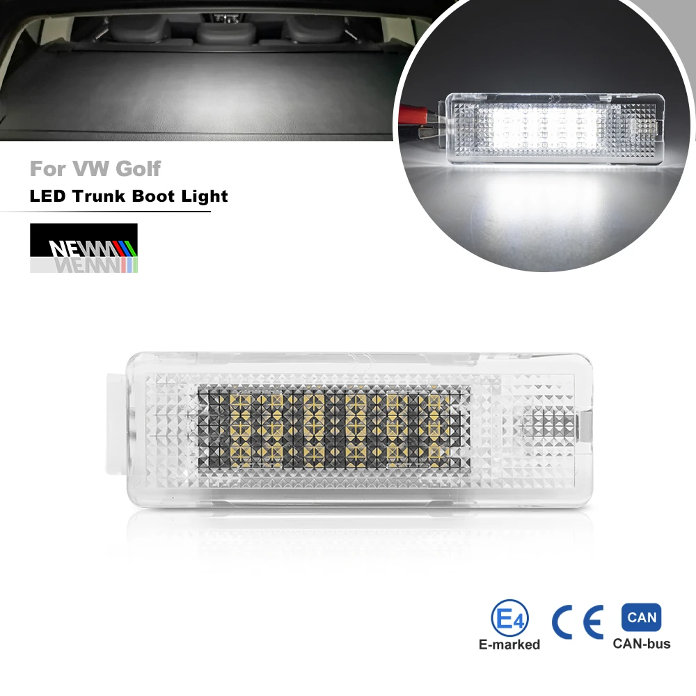 Nuovo 1Pc Bianco 18 Smd Led Bagagliaio Luce Interna Per Vw Golf 5/6/7 Mk5 Mk6 Mk7 V/Vi/Vii Jetta Passat Touran