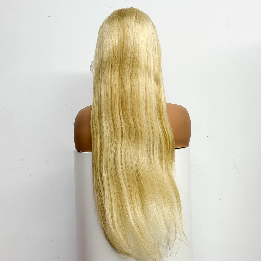 250% Straight Lace Front Human Hair Wig #613 Honey Blonde 13x4 Transparent Lace Frontal Human Hair Wig For Black Women