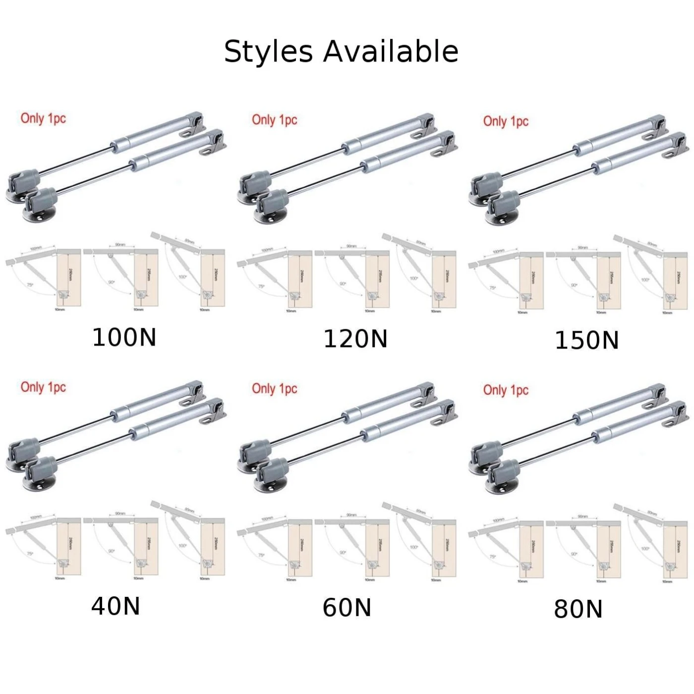 Sturdy Hydraulic Support Rod 27cm/10.63\'\' High Quality Home Room Door Set Door Lift Up Steel Support Hot Metal New	F