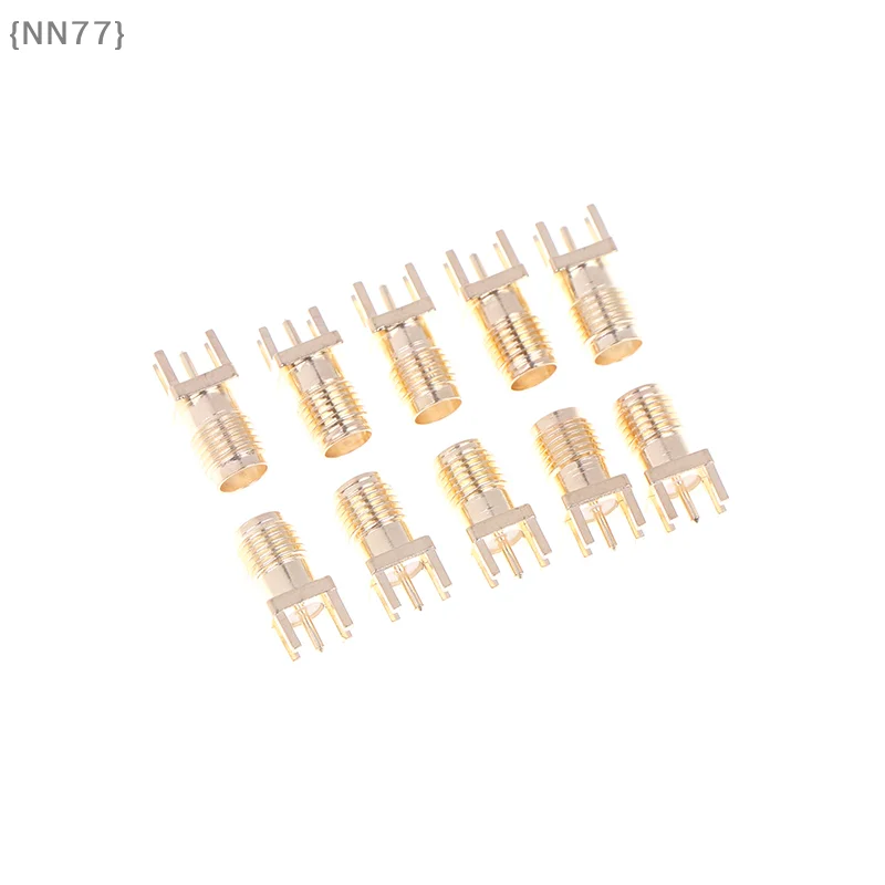 【Ja】10개 SMA 암잭 어댑터 세트 - 솔더 베이스가 있는 PCB 엣지 마운트 소켓, RF 커넥터