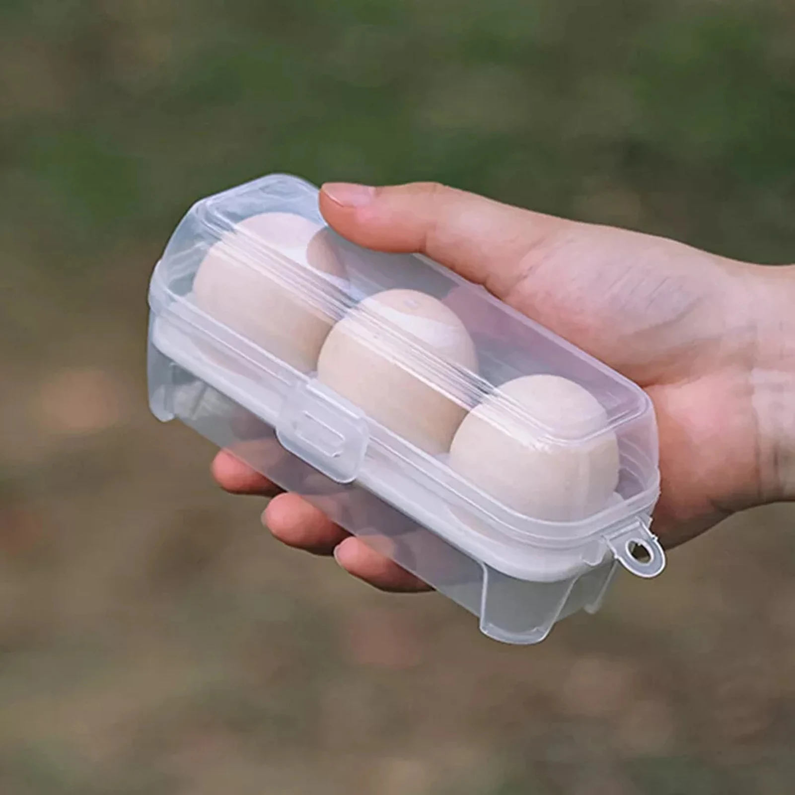 Portable Egg Box 3/4/8 Grids Portable Egg Box Outdoor Transparent Egg Organizer Box For Camping Picnic Barbecue Practical Outdoor Accessories 1pc