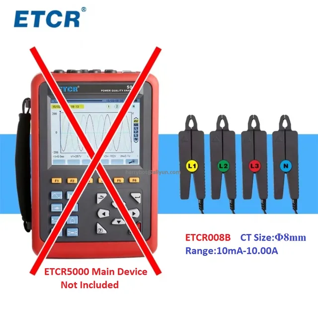 ETCR5000 Power Quality Analyzer Multifunctional 3 Phase Transformer