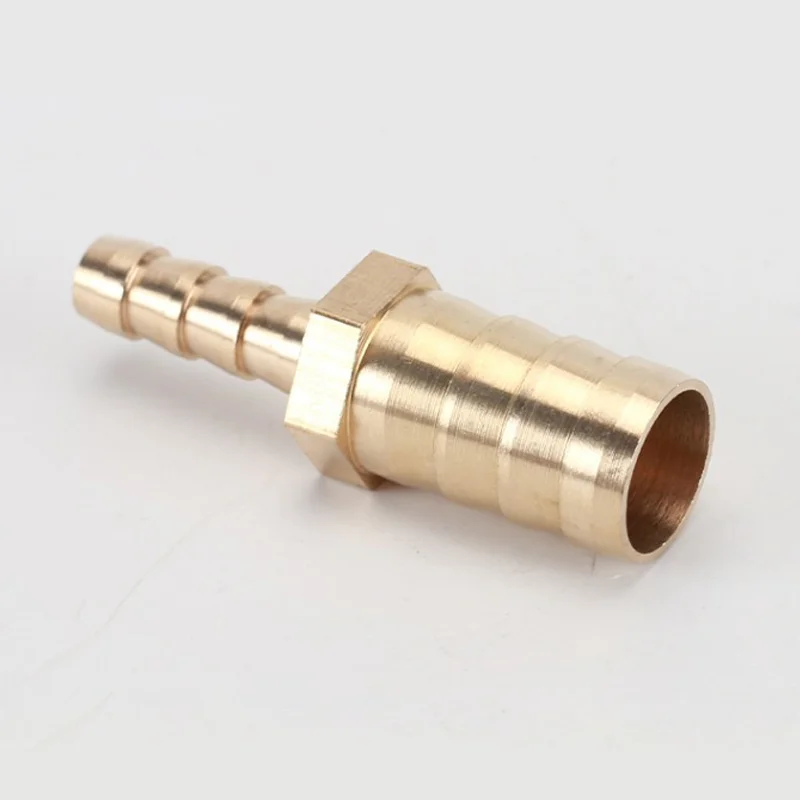 6-12mm Brass Straight Barb Connector Reducer Coupler Copper Pagoda Pipe Fitting Garden Buildings Watering Hose Connection Joint images - 6