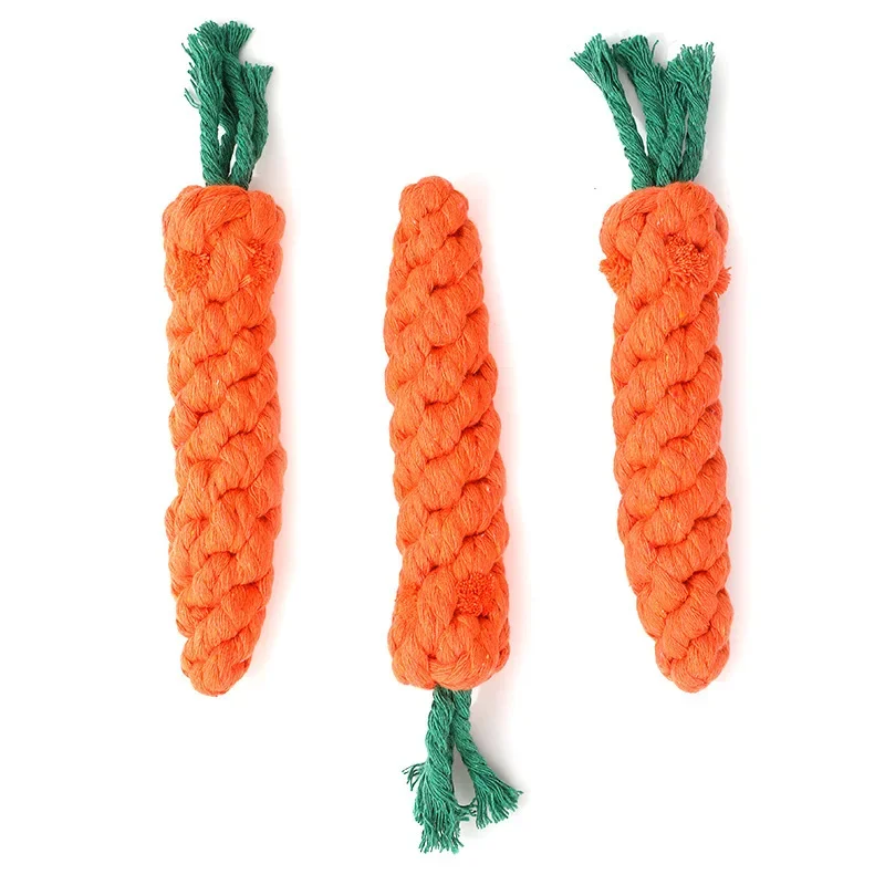 

Carrots, dog toys, knots, cotton ropes, pet sturdy products, bite resistant, hand woven cats