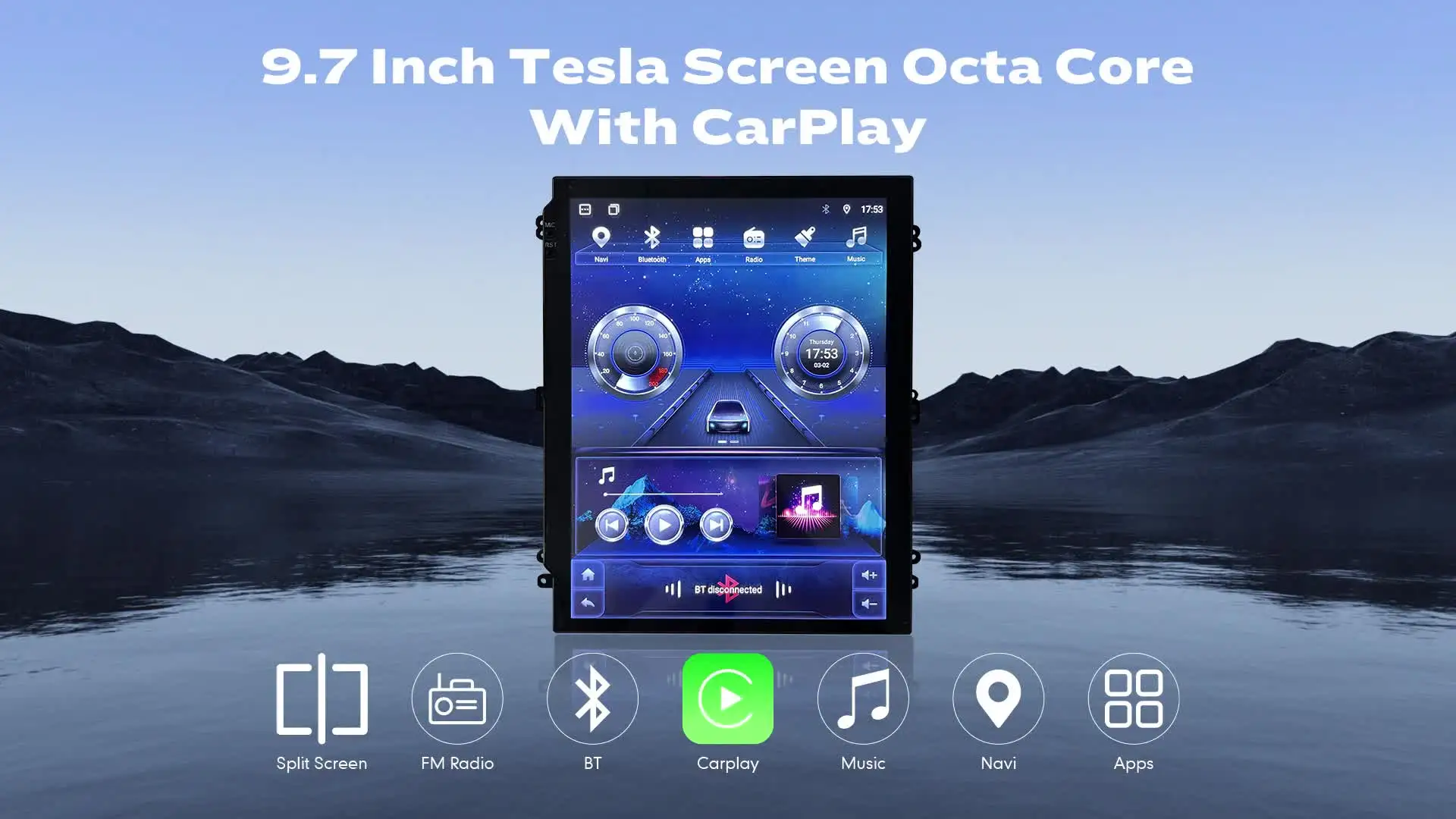 9 7-дюймовый автомобильный радиоприемник Android для Nissan Qashqai 2012-Now AT Tesla Style