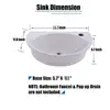 Ceramic Small Wall Mount Bathroom Sink High Gloss Glaze Mini Floating Bath Basin Hung Rv Bathroom Easy Install Length16.5" 6