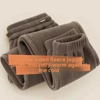 Warm Fce Men's Casual Pants Loose Fit Winter Youth Faion Thiened Velvet Sweatpants Casual Leisure Trousers