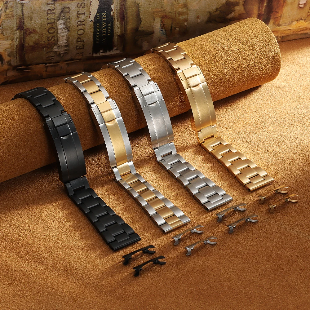 Elegant Stainless Steel Curved-End Metal Watch Bracelet – Premium Design
