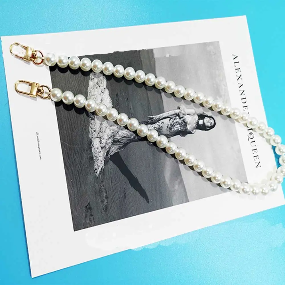 

Bag Parts Replacement Bag Chain Long Handbag Accessory Pearl Bag Strap Beaded Tote Chain Crossbody Bag Belt Purse Handle
