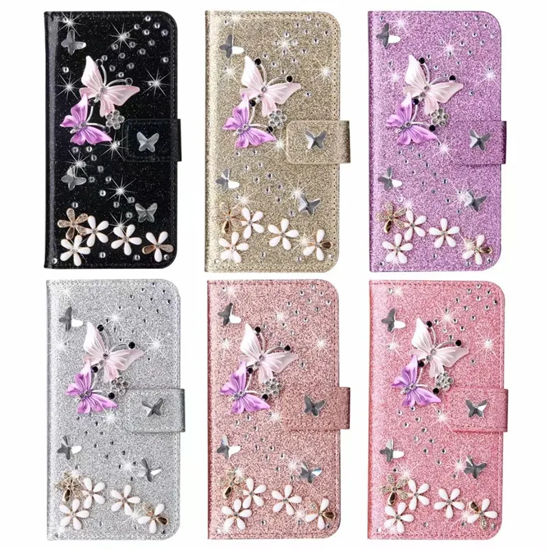Multifunction Leather Wallet Cases For Iphone 17 Air 16 16E 15 Plus 14 Pro Max 13 12 11 XS XR X 8 Lace Flower Glter Flip Cover Card Slot Pocket Zipper Women Phone Pouch Da 5,62 &euro; | DHgate