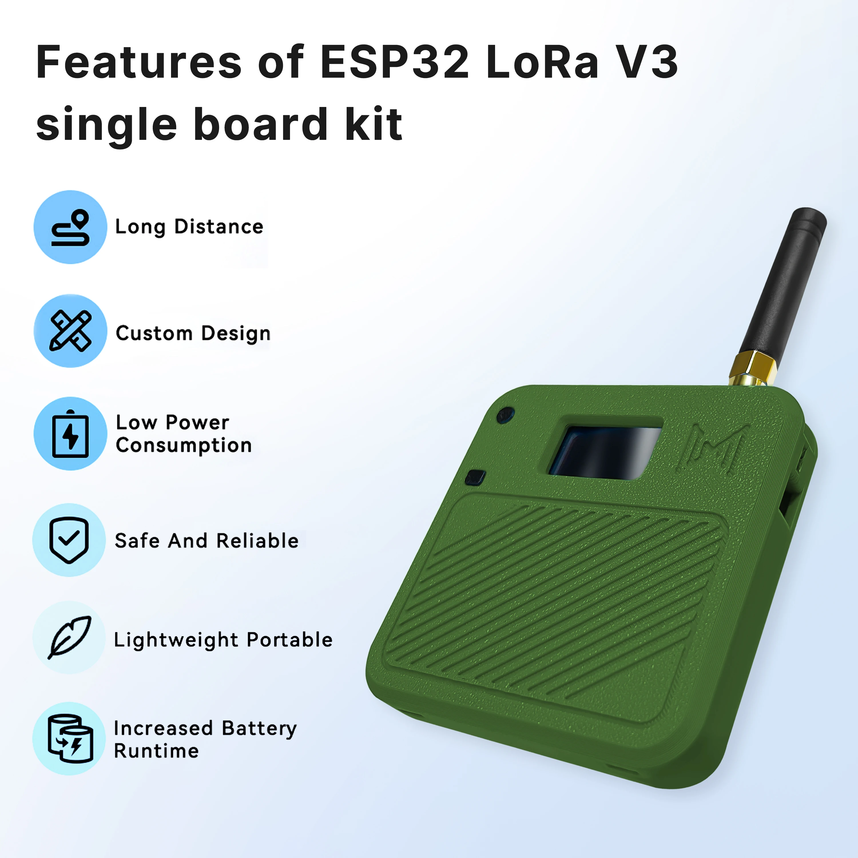 รูปสินค้า บอร์ดพัฒนา LoRa ESP32 สำหรับ Arduino พร้อมหน้าจอ OLED