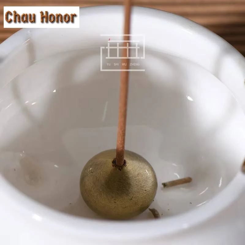 Dehua White Ceramic Xuande Scented Candles Stove Gold-banded Incense Holder Household Scented Aromatic Candles Tea Services Gift