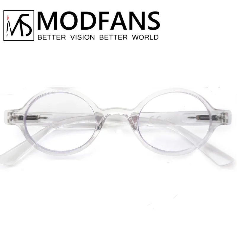 Classic Round Frame Lightweight Reading Glasses with Spring Hinge, Diopter +1.0 to +4.0