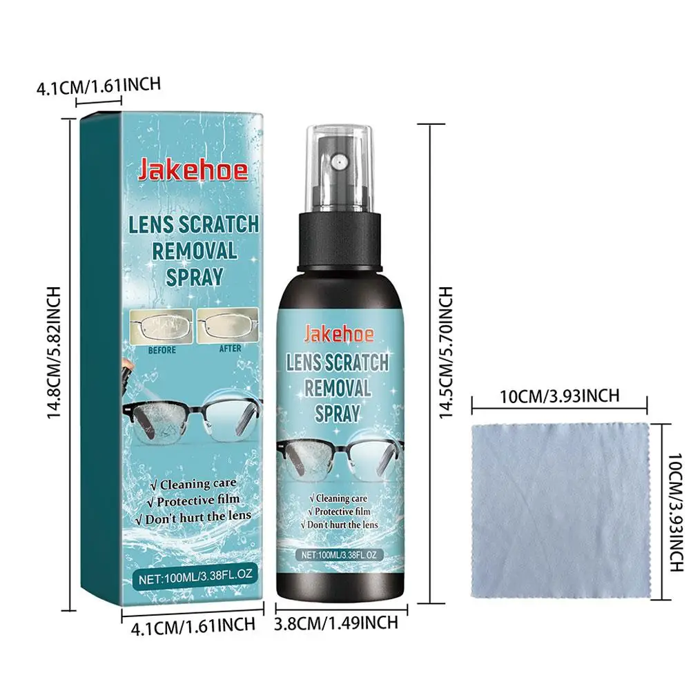 Description Picture 3 of item100ml Glasses Lens Cleaner Spray Eyeglass Scratch Removal Anti Fog Repair Liquid Spray Oil Fingerprints Cleaner Dust Lens G R7N2