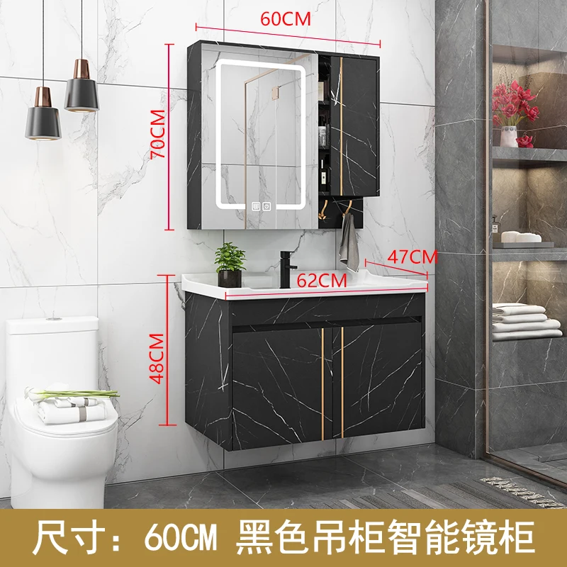 Armario de baño con espejo, mueble de pared colgante, mueble de baño  decorativo, estante organizador de baño - AliExpress