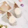 2025 New Fashion Flower Rhinestone Children's Leather Shoes Soft Soled Girls' Princess Shoes Fashion Flats 3-10 Years Old 3