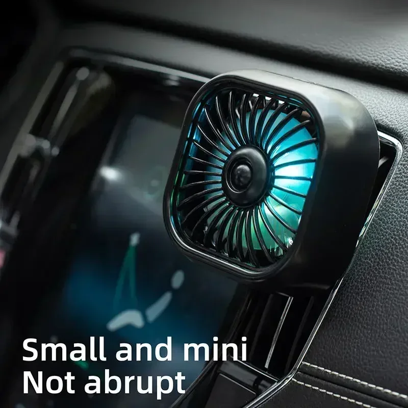Plastic Car Air Outlet Fan with Colorful LED Light