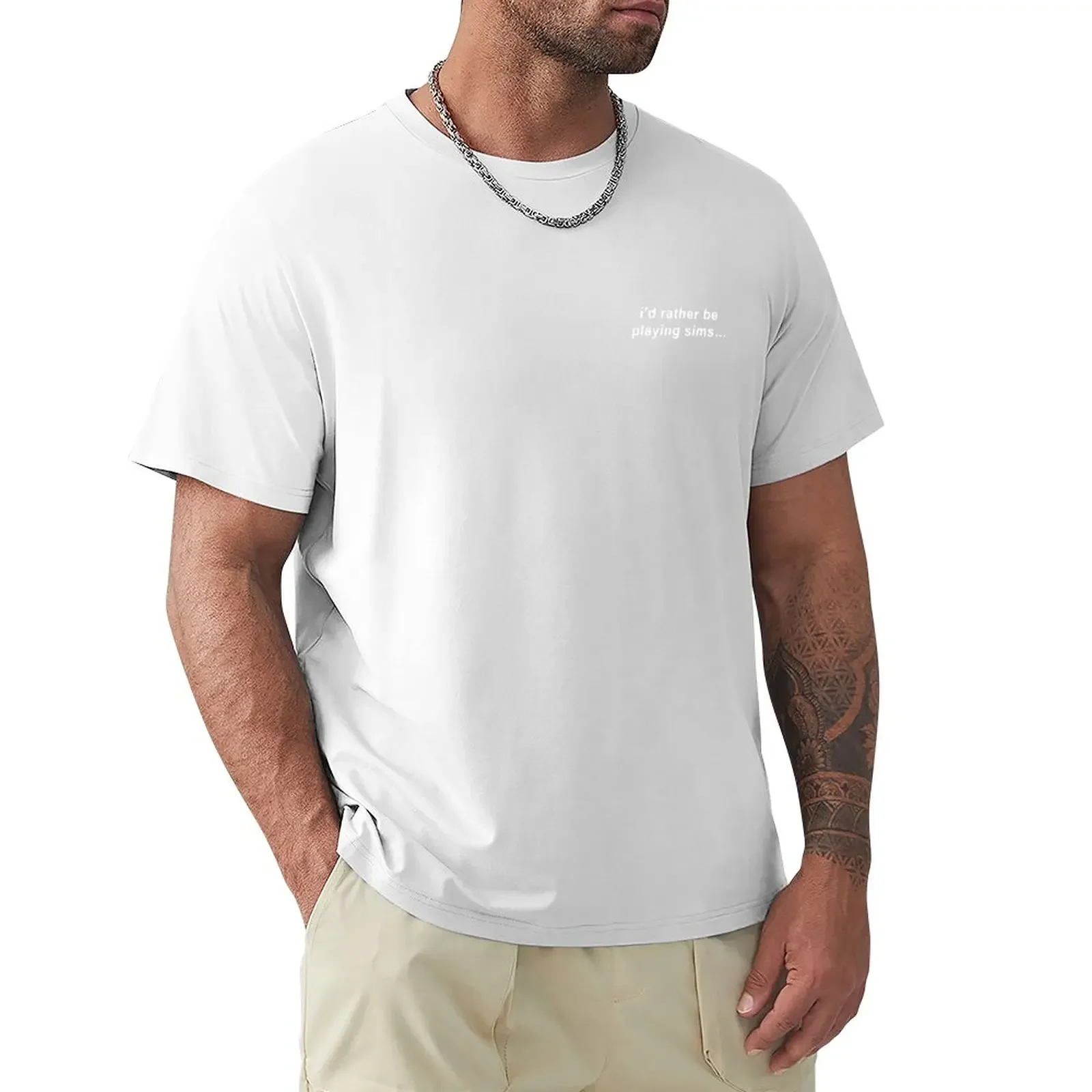 Voglio Giocare A Sims T-Shirt Customs Customs Design Your Own Summer Top Workout Shirts For Men