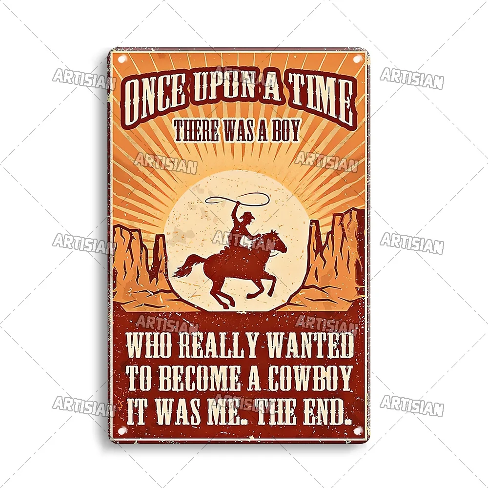 DPHGQGK Targa Da Parete In Metallo - Cowgirl A Cavallo Con Scritta Rodeo - Decorazione Retro 20,3 X 30,5 Cm Per Casa E Ufficio