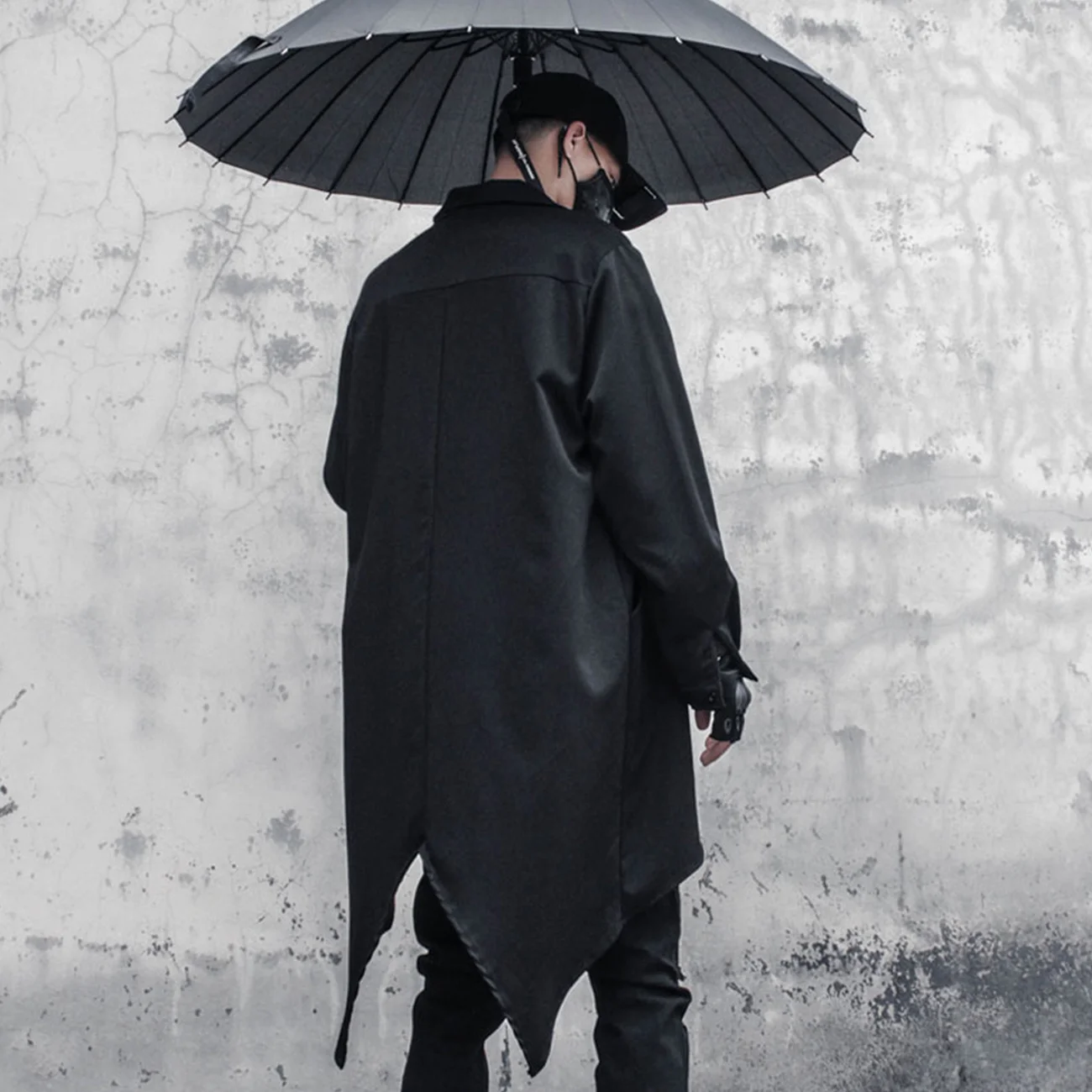 

Асимметричные весенние рубашки, мужские свободные футболки оверсайз Techwear с длинным рукавом, уличная одежда, повседневные футболки в стиле Харадзюку