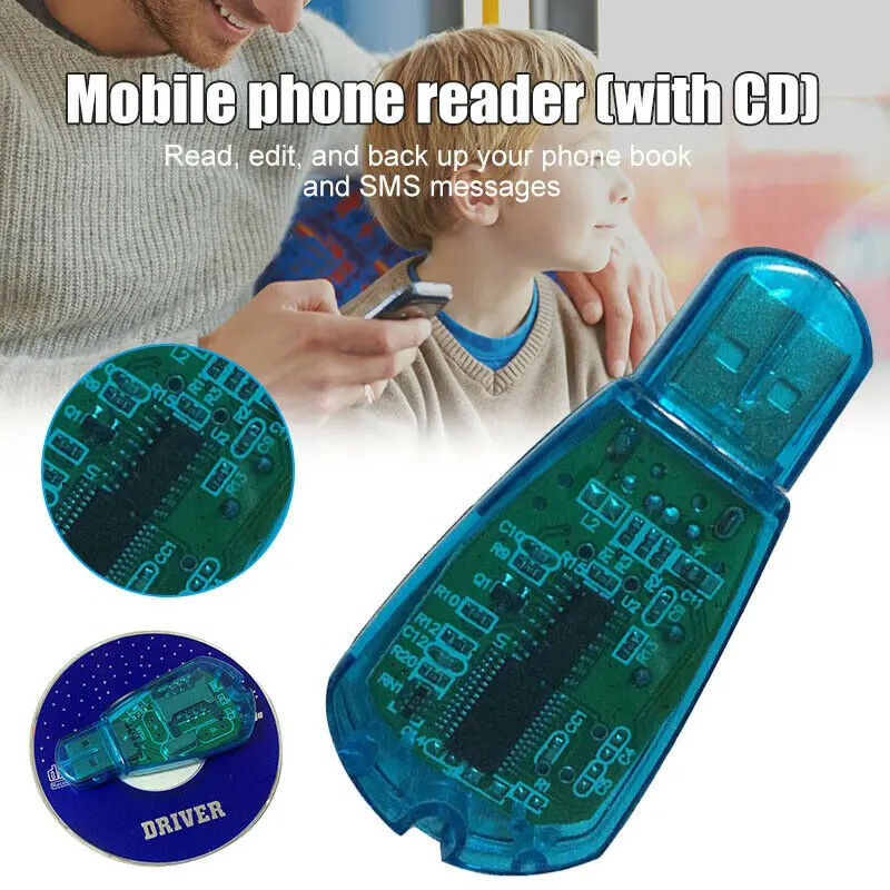 Pretty Portable Mobile USB SIM Card Reader Simcard Writer/Copier/Cloner/Backup/Editors Kit GSM CDMA SMS + CD Disk sim card reader