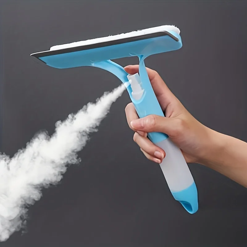 3-in-1 Glass Cleaning Tool for Home Bathroom Mirror and Windows, Water Wiper Squeegee for Shower and Glass Surfaces