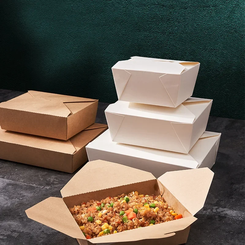 

Customized productWholesale disposable custom design foldable lunch packaging container takeaway take out fast food burger fry c