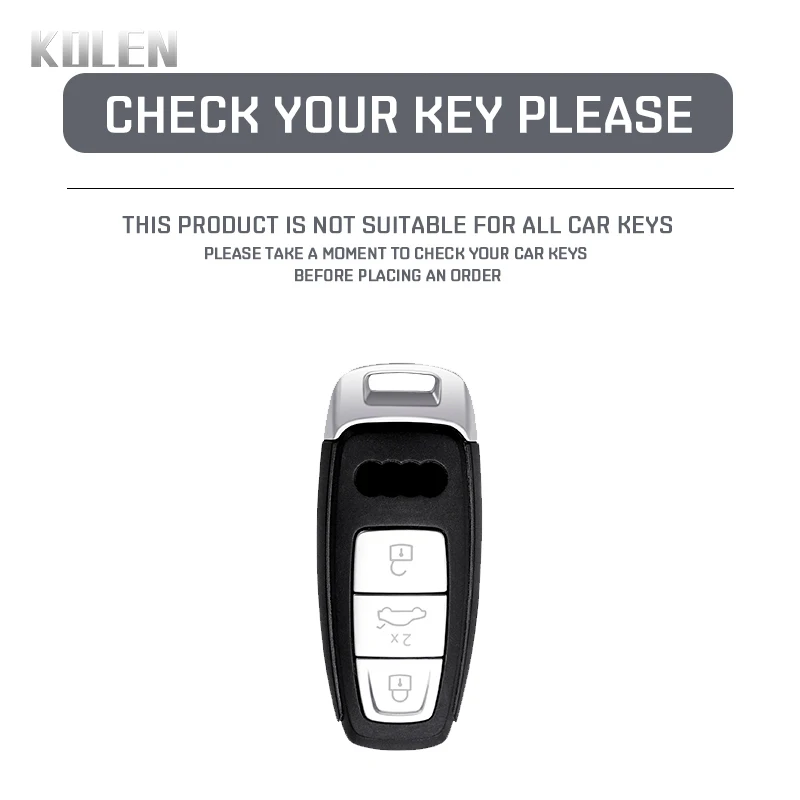 Premium Dermis Leather Car Key Case Cover - Luxurious Protective Keychain Accessory