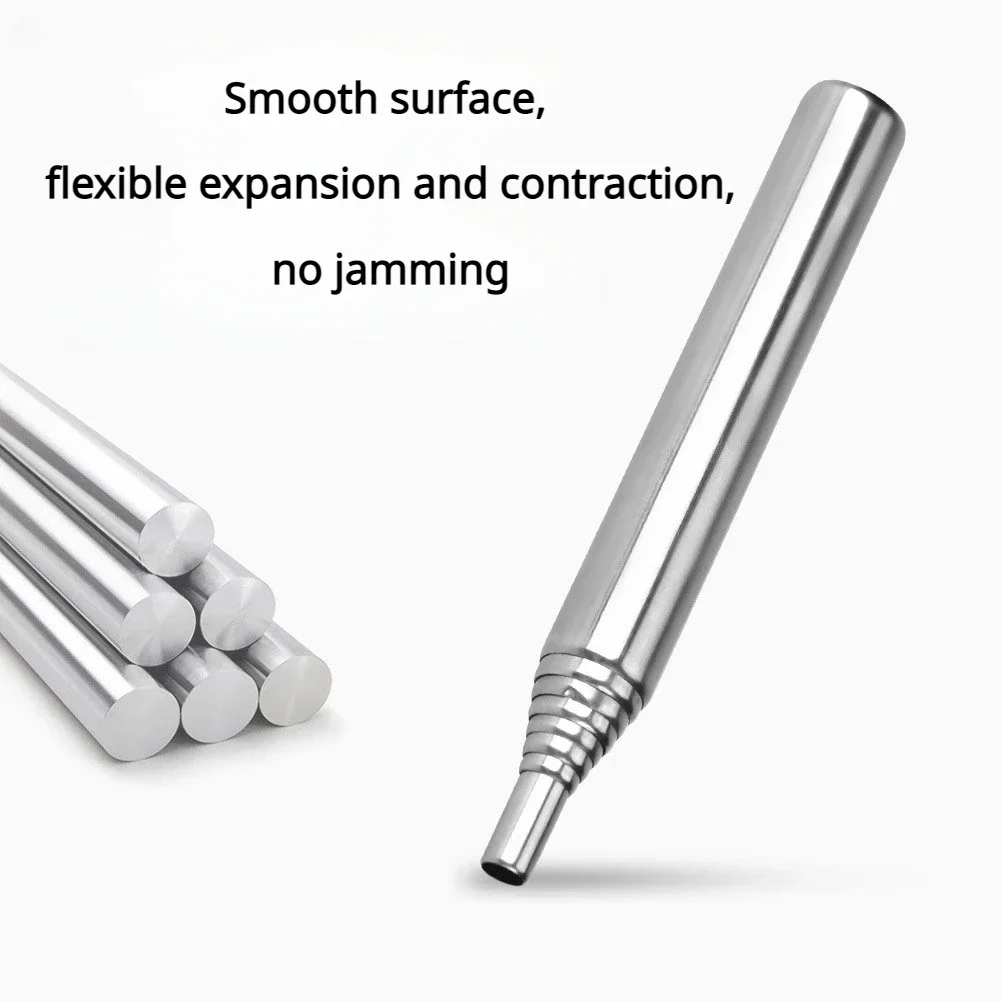 Description Picture 6 of item1pc Outdoor picnic stainless steel fire pipe Retractable fire pipe Camping life tool Fire rod