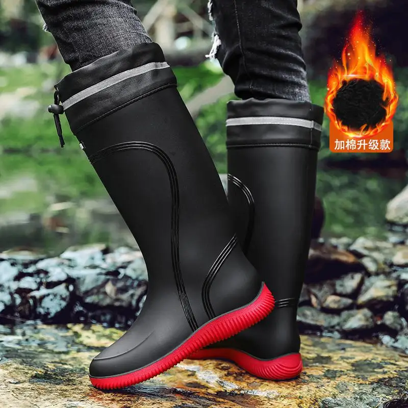 

Мужские зимние ботинки для мальчиков, теплые утепленные ботильоны на флисовой подкладке, мужские ботинки без шнуровки, хлопковая обувь большого размера