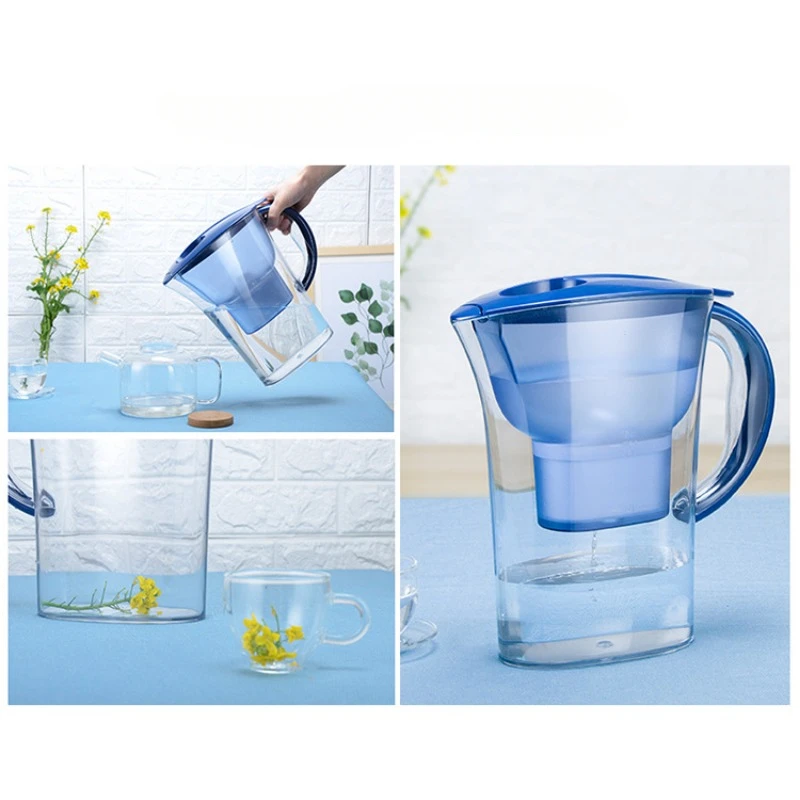 

Household Kitchen Portable Water Filter Safe Non-toxic Pitcher 2.5L Activated Carbon Replacement Cartridge Water Filter Pitcher