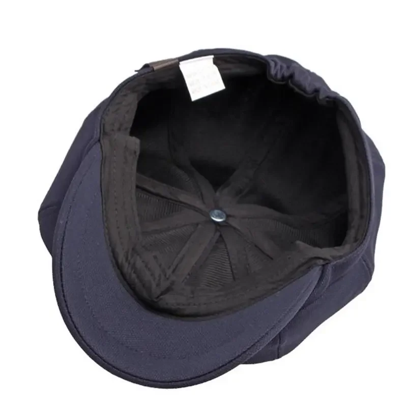 Newsboy Cap LDSLYJR Four Seasons Polyester Solid Newsboy Caps Flat Octagonal Peaked Cap Men and Women Painter Beret Hats 135 beret hat newsboy cap newsboy hat