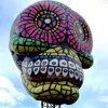Printed Giant Inflatable Skull Head with Lights Outdoor Hanging Ghost Skeleton Air Model Toy For Halloween Festival Decoration 3
