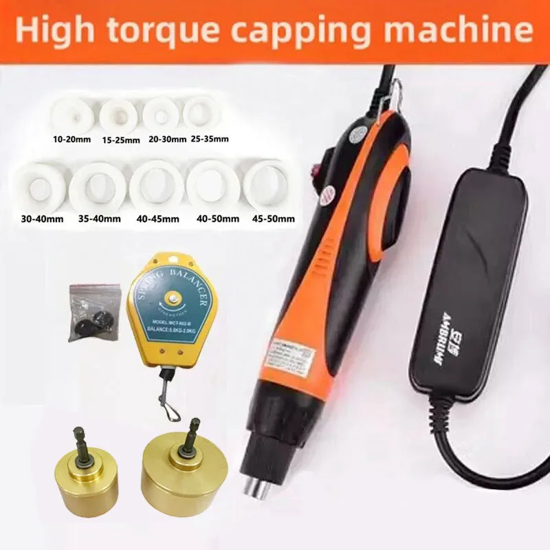 Bottle Large torque Capping Machine handheld Wearable electric sealing bottles and packaging equipment cap tightener 5-50mm